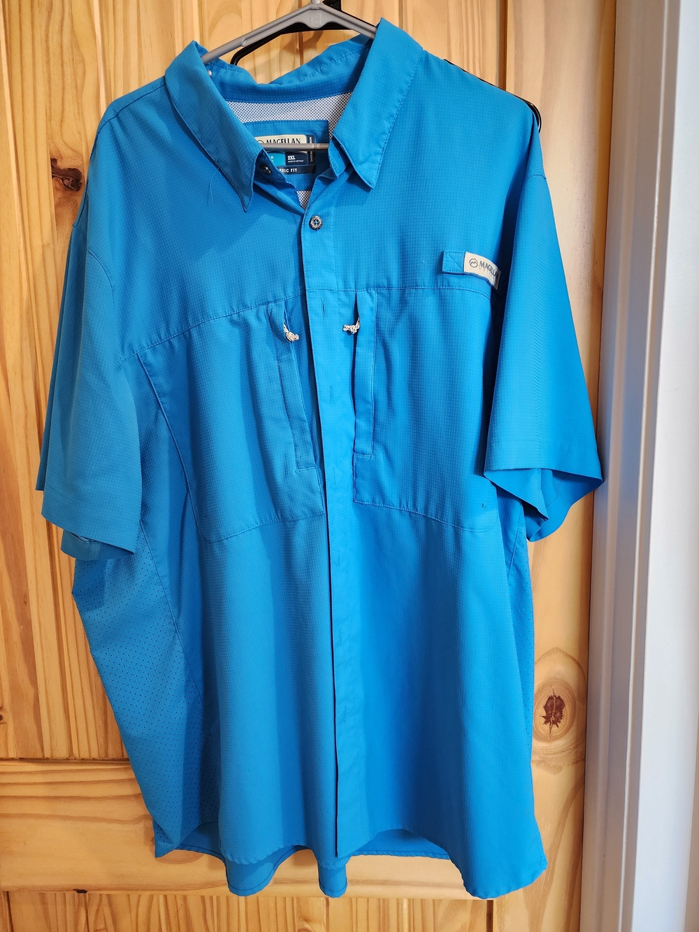 Magellan Outdoors Men’s Short-Sleeve Performance Shirt - Blue